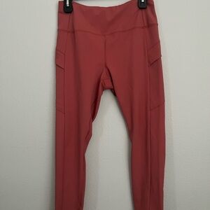 Avalanche Coral High-Rise Leggings with Thigh Pockets